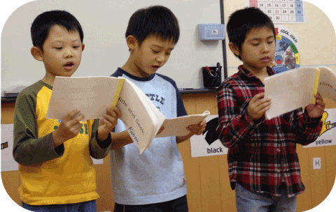 レッスンの流れ1　発音のルールの様子